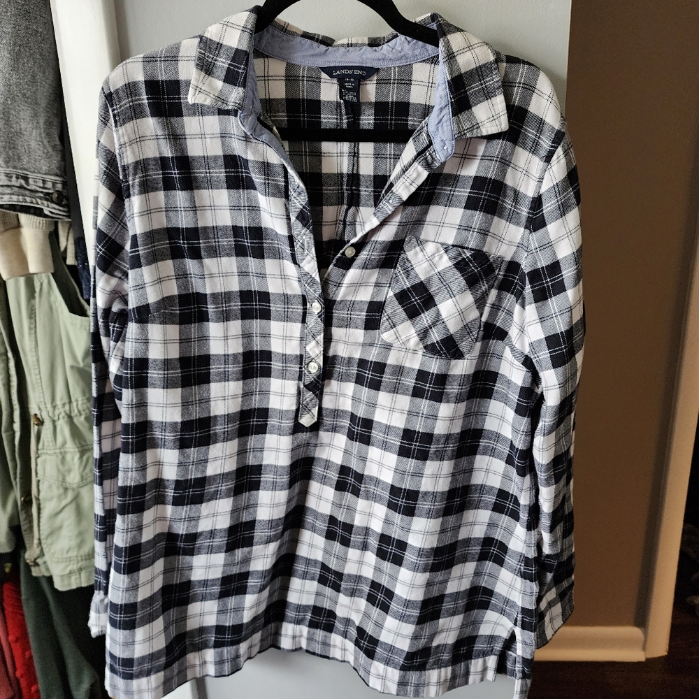 Landsend Plaid Shirt/Tunic